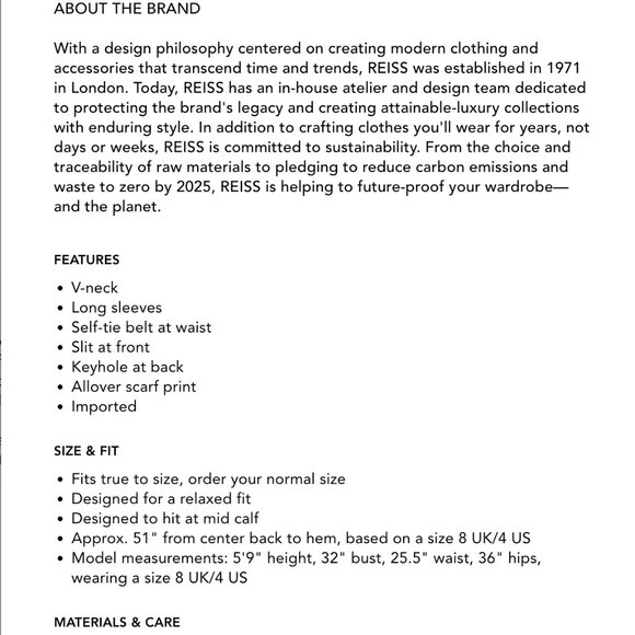 Reiss Alegra Scarf Printed Midi Dress - Picture 4 of 4